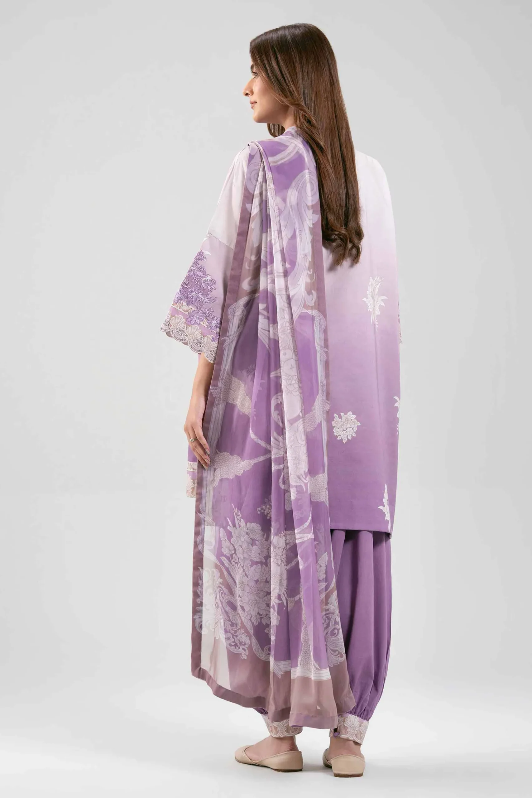3 Piece - Digital Printed Embroidered Suit - 42601216
