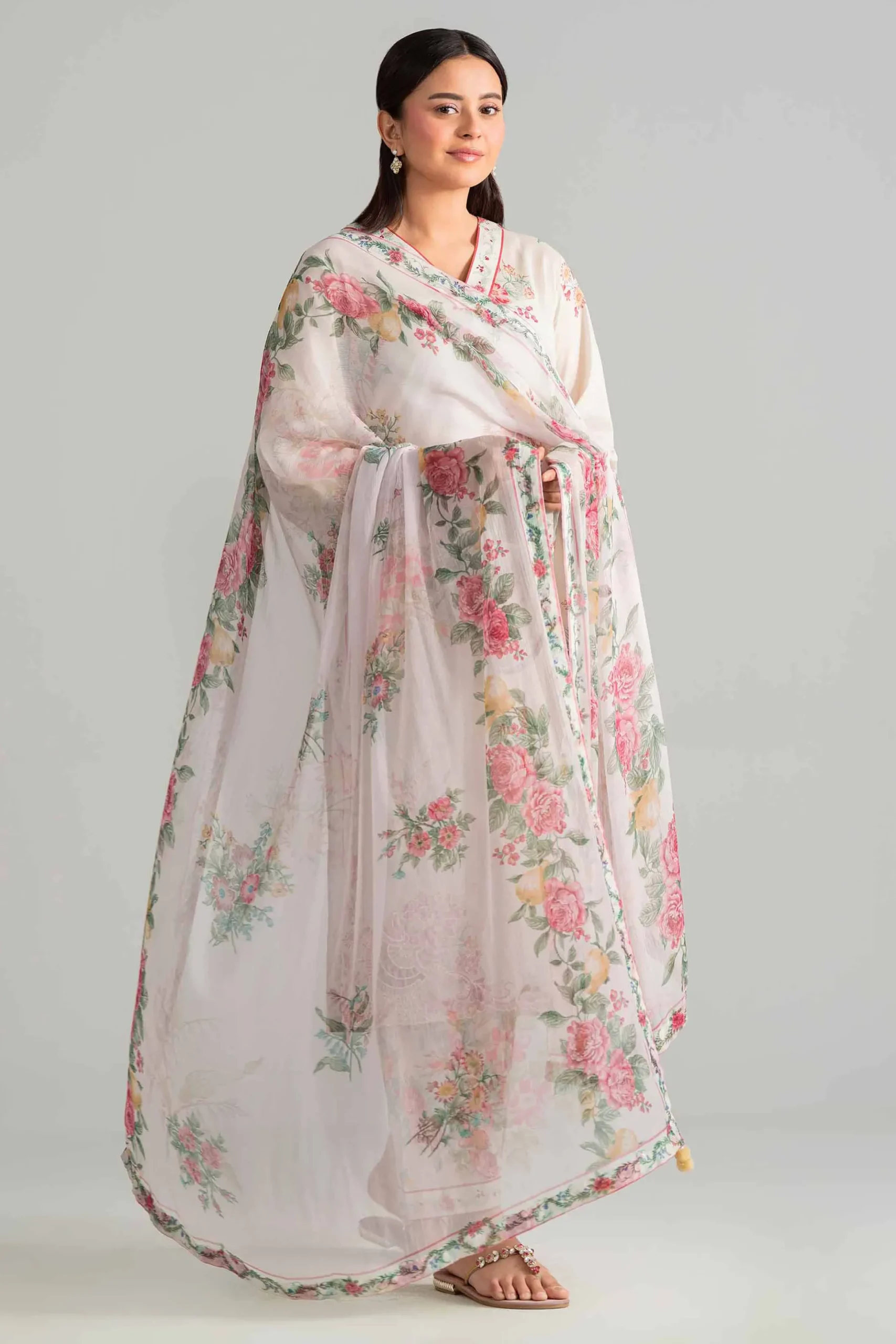 3 Piece - Digital Printed Embroidered Suit - 42601912