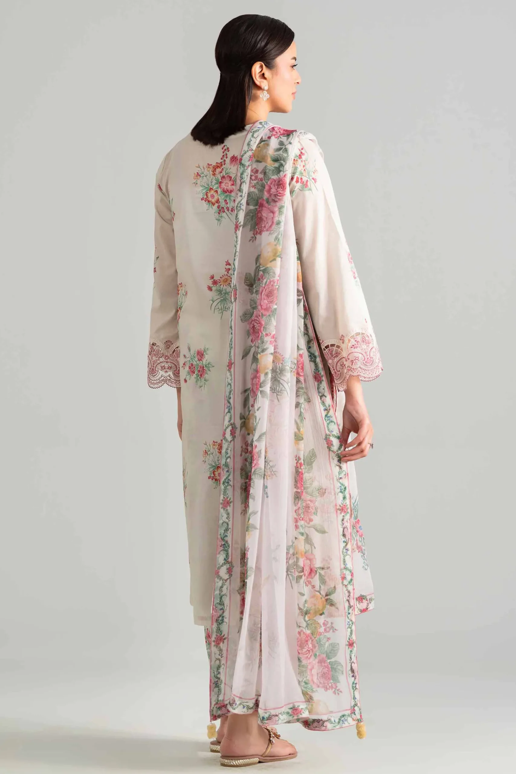 3 Piece - Digital Printed Embroidered Suit - 42601912
