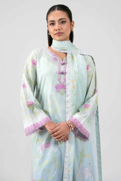 3 Piece - Digital Printed Embroidered Suit - 42601463