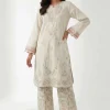 2 Piece - Digital Printed Embroidered Suit - 42601420