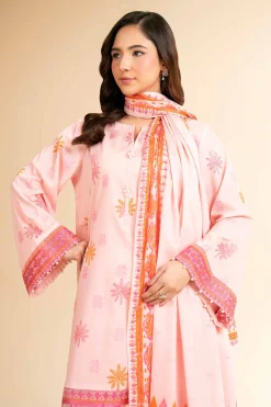 3 Piece - Digital Printed Embroidered Suit - 42501631