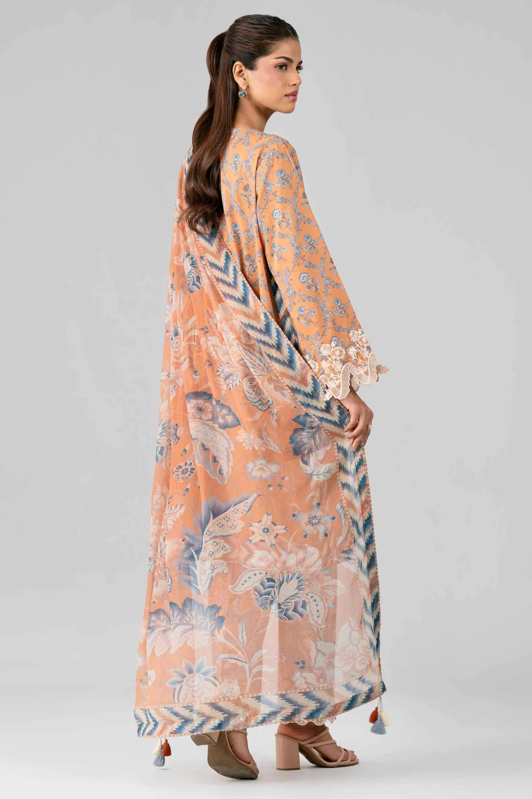 3 Piece - Digital Printed Embroidered Suit - 42601914