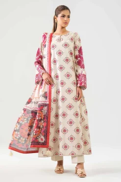 3 Piece - Digital Printed Embroidered Suit - 42502863
