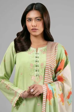 3 Piece - Digital Printed Embroidered Suit - 42601530