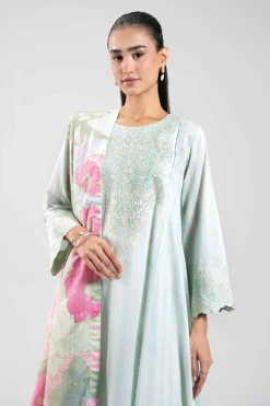 3 Piece - Digital Printed Embroidered Suit - 42601208