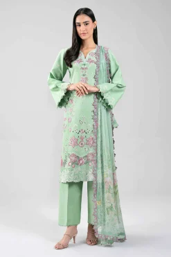 3 Piece - Digital Printed Embroidered Suit - 42601282
