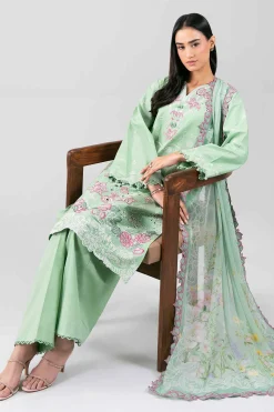3 Piece - Digital Printed Embroidered Suit - 42601282