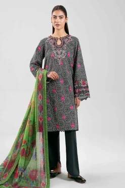 3 Piece - Digital Printed Embroidered Suit - 42502862