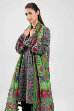3 Piece - Digital Printed Embroidered Suit - 42502862