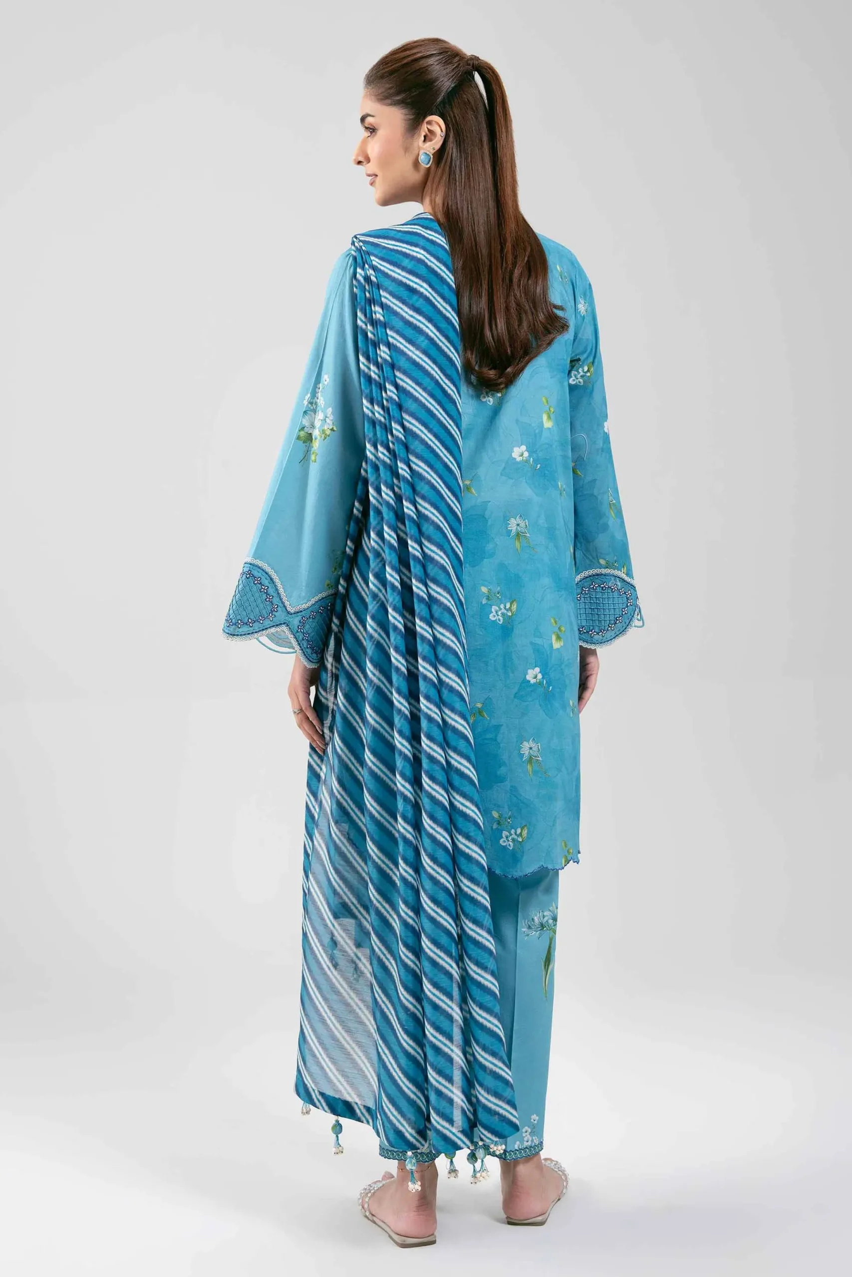 3 Piece - Digital Printed Embroidered Suit - 42601361