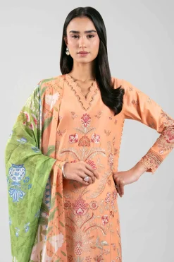3 Piece - Digital Printed Embroidered Suit - 42601318