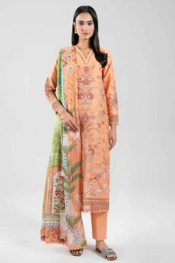 3 Piece - Digital Printed Embroidered Suit - 42601318