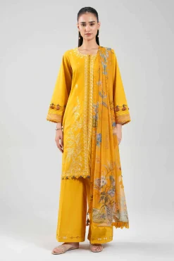 3 Piece - Digital Printed Embroidered Suit - 42601227
