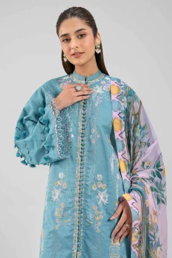 3 Piece - Digital Printed Embroidered Suit - 42601343
