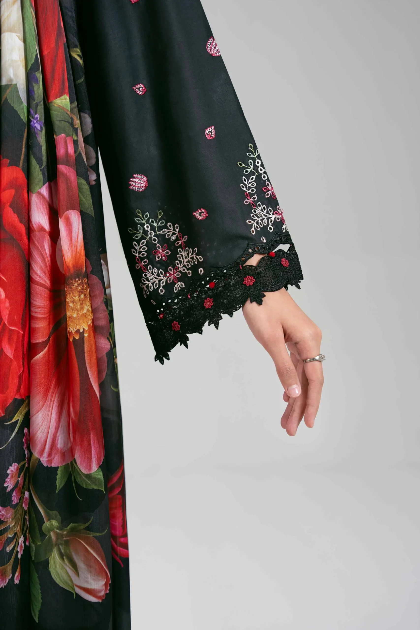 3 Piece - Digital Printed Embroidered Suit - 42601308