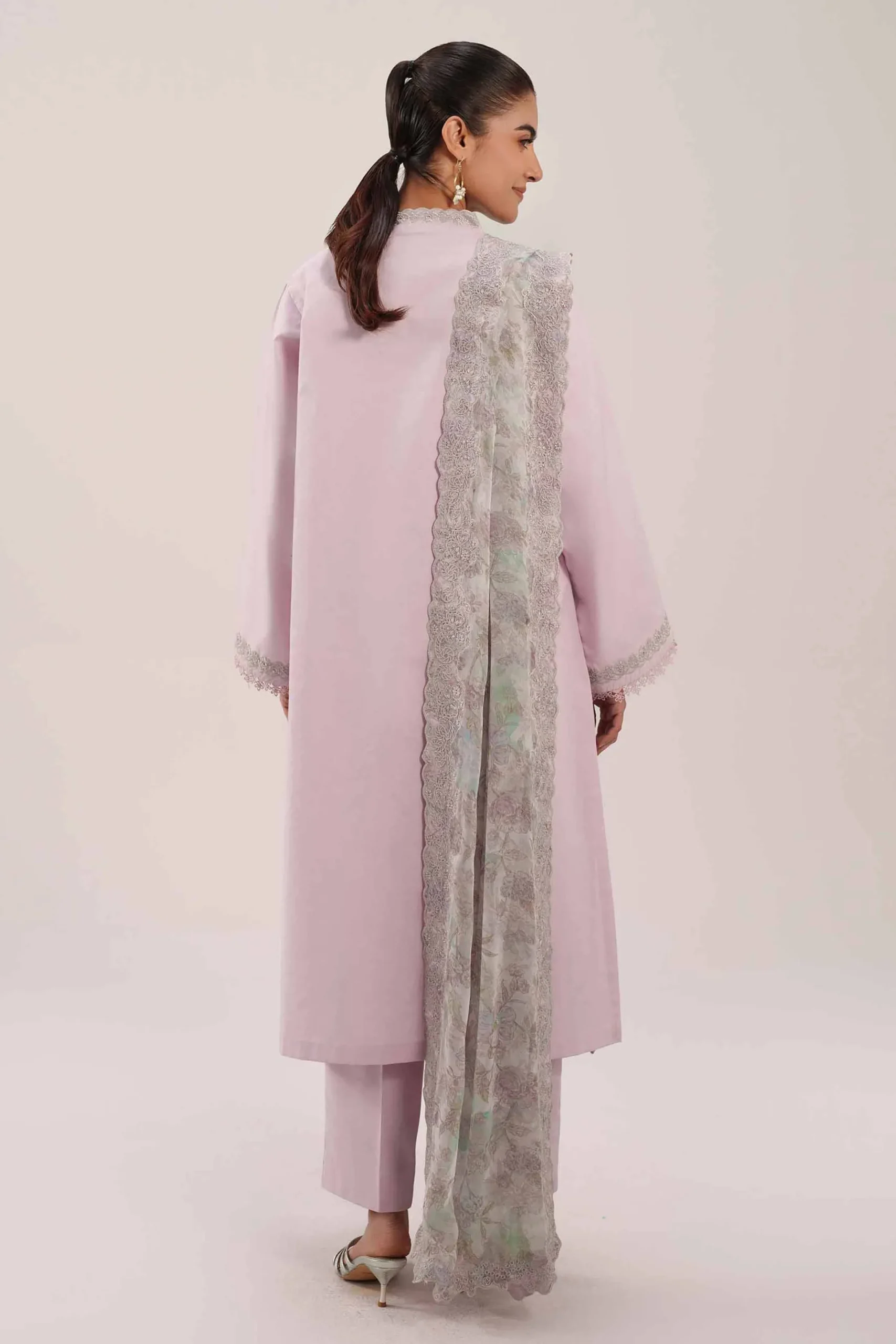 3 Piece - Digital Printed Embroidered Suit - 42601235