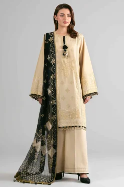 3 Piece - Digital Printed Embroidered Suit - 42601695