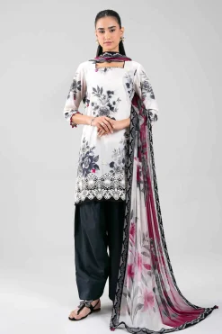 3 Piece - Digital Printed Embroidered Suit - 42601332