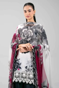 3 Piece - Digital Printed Embroidered Suit - 42601332