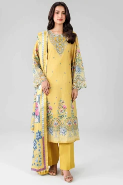 3 Piece - Digital Printed Embroidered Suit - 42601796