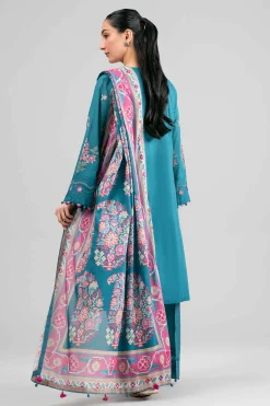 3 Piece - Digital Printed Embroidered Suit - 42601529