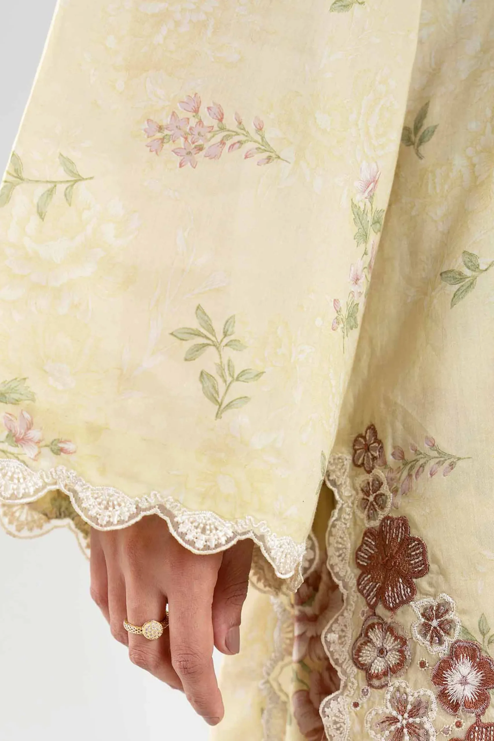 3 Piece - Digital Printed Embroidered Suit - 42601360