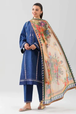 3 Piece - Digital Printed Embroidered Suit - 42601080