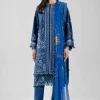 3 Piece - Digital Printed Embroidered Suit - 42601303