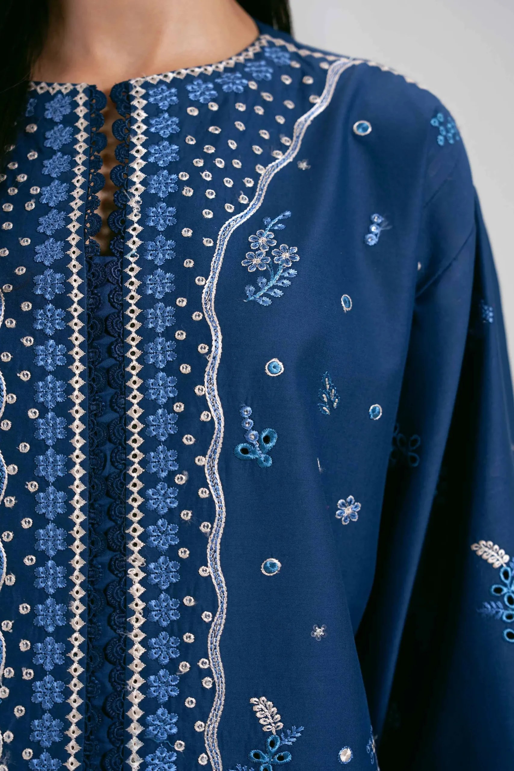 3 Piece - Digital Printed Embroidered Suit - 42601303