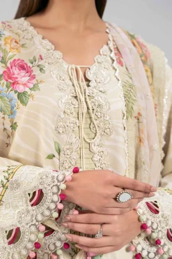 3 Piece - Digital Printed Embroidered Suit - 42601328