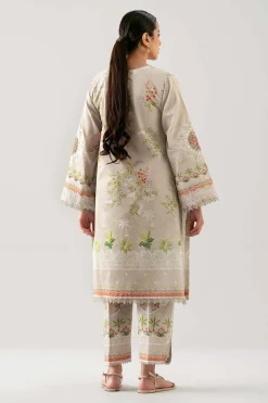 2 Piece - Digital Printed Embroidered Suit - 42601057
