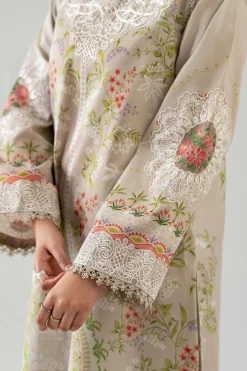 2 Piece - Digital Printed Embroidered Suit - 42601057