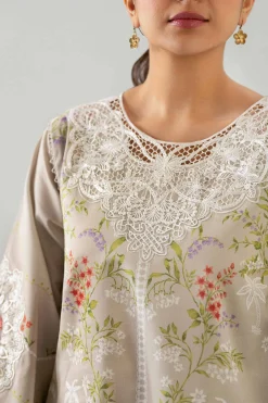 2 Piece - Digital Printed Embroidered Suit - 42601057