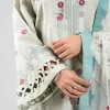 3 Piece - Digital Printed Embroidered Suit - 42601315