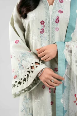 3 Piece - Digital Printed Embroidered Suit - 42601315