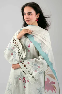 3 Piece - Digital Printed Embroidered Suit - 42601315