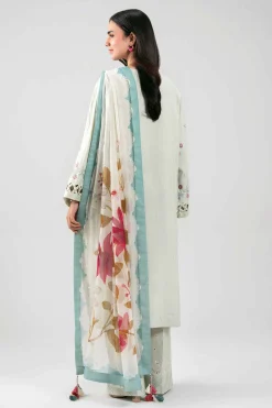 3 Piece - Digital Printed Embroidered Suit - 42601315