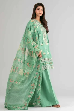 2 Piece - Digital Printed Embroidered Suit - 42601593