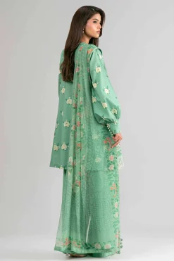 2 Piece - Digital Printed Embroidered Suit - 42601593