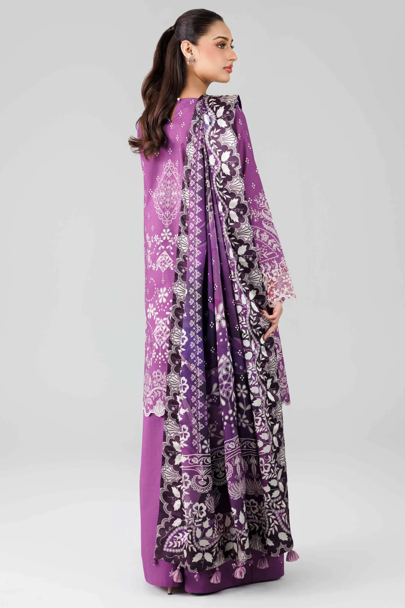 3 Piece - Digital Printed Embroidered Suit - 42601801