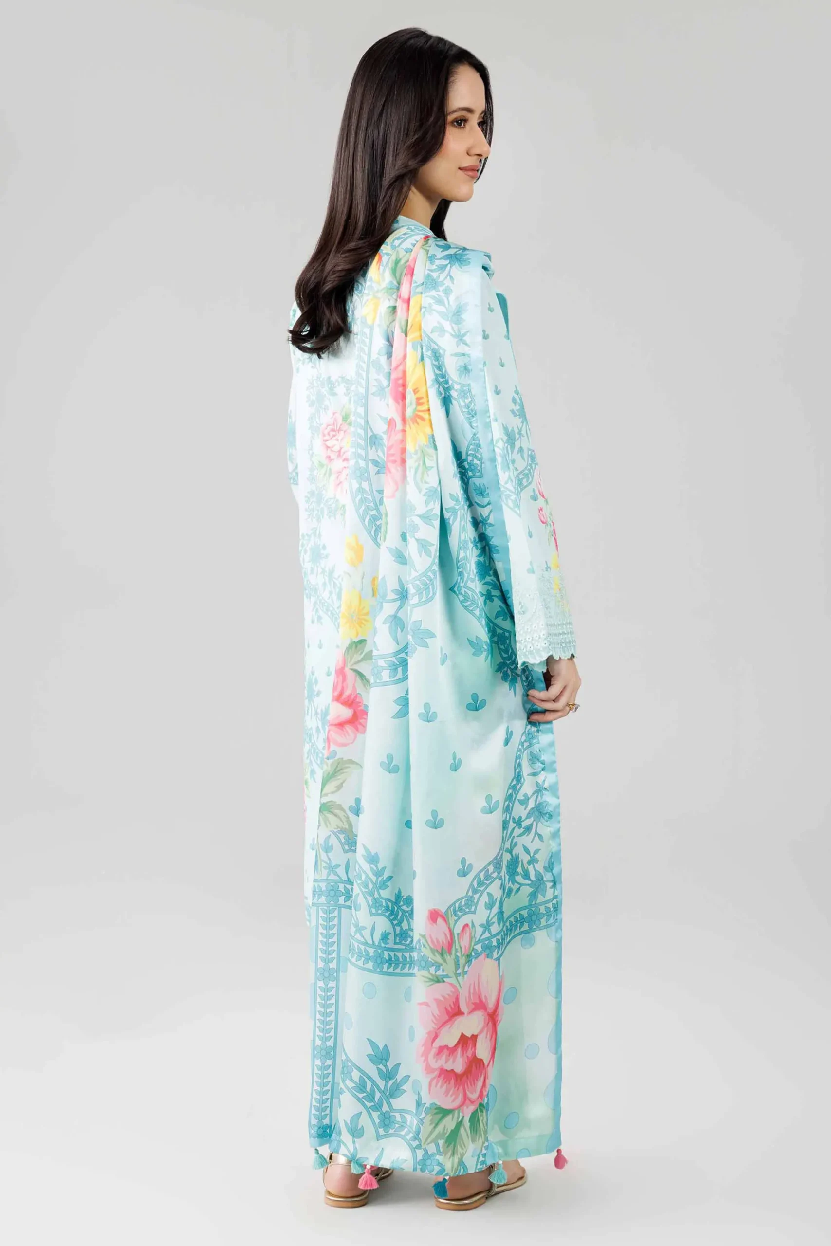 3 Piece - Digital Printed Embroidered Suit - 42601799
