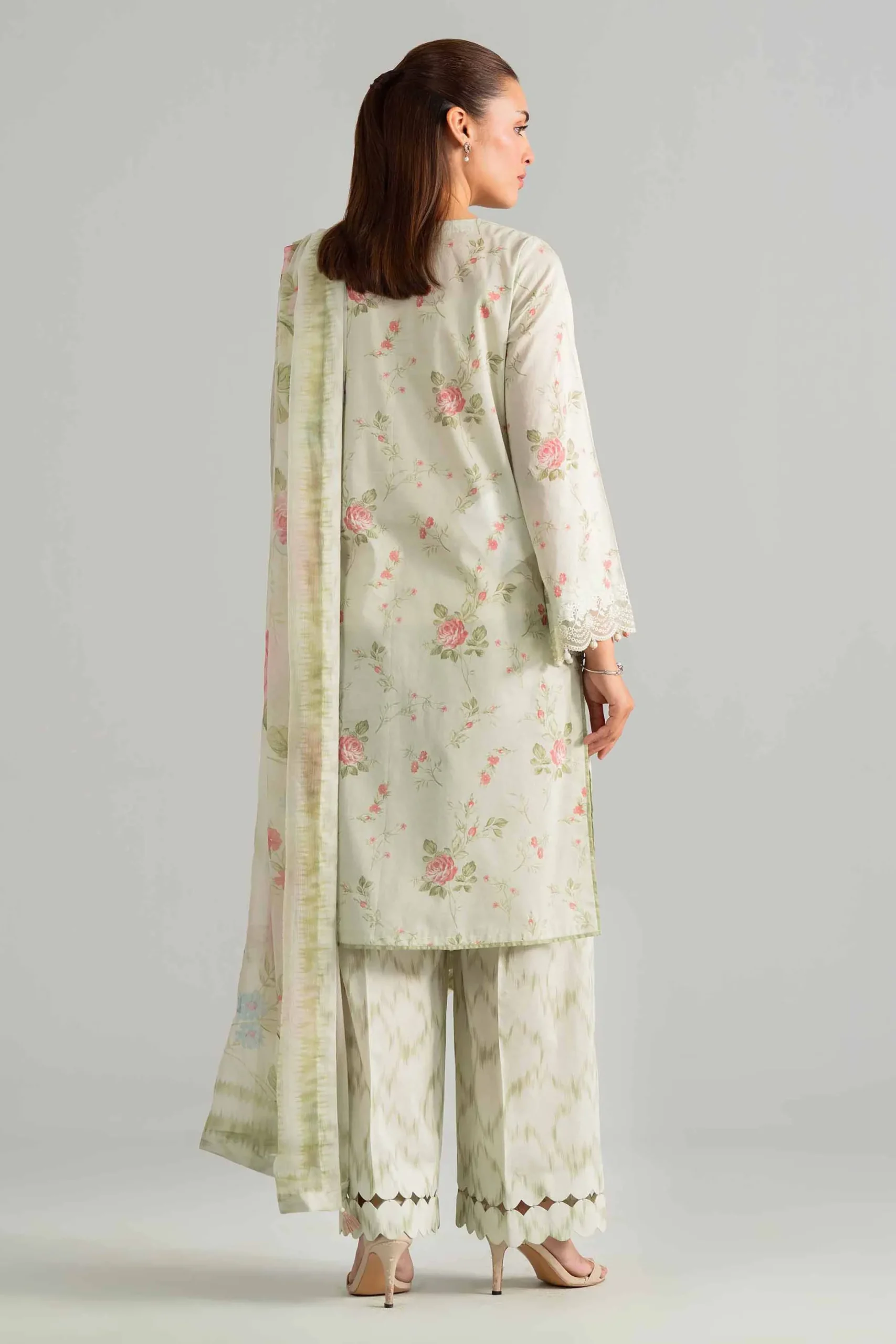 3 Piece - Digital Printed Embroidered Suit - 42601913