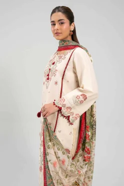 3 Piece - Digital Printed Embroidered Suit - 42601322