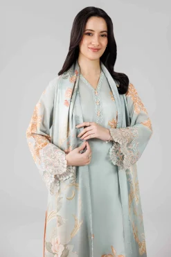 3 Piece - Digital Printed Embroidered Suit - 42601795