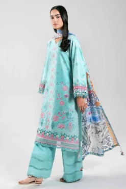 3 Piece - Digital Printed Embroidered Suit - 42601320