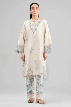 2 Piece - Digital Printed Embroidered Suit - 42601423