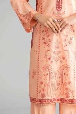 3 Piece - Digital Printed Embroidered Suit - 42601553