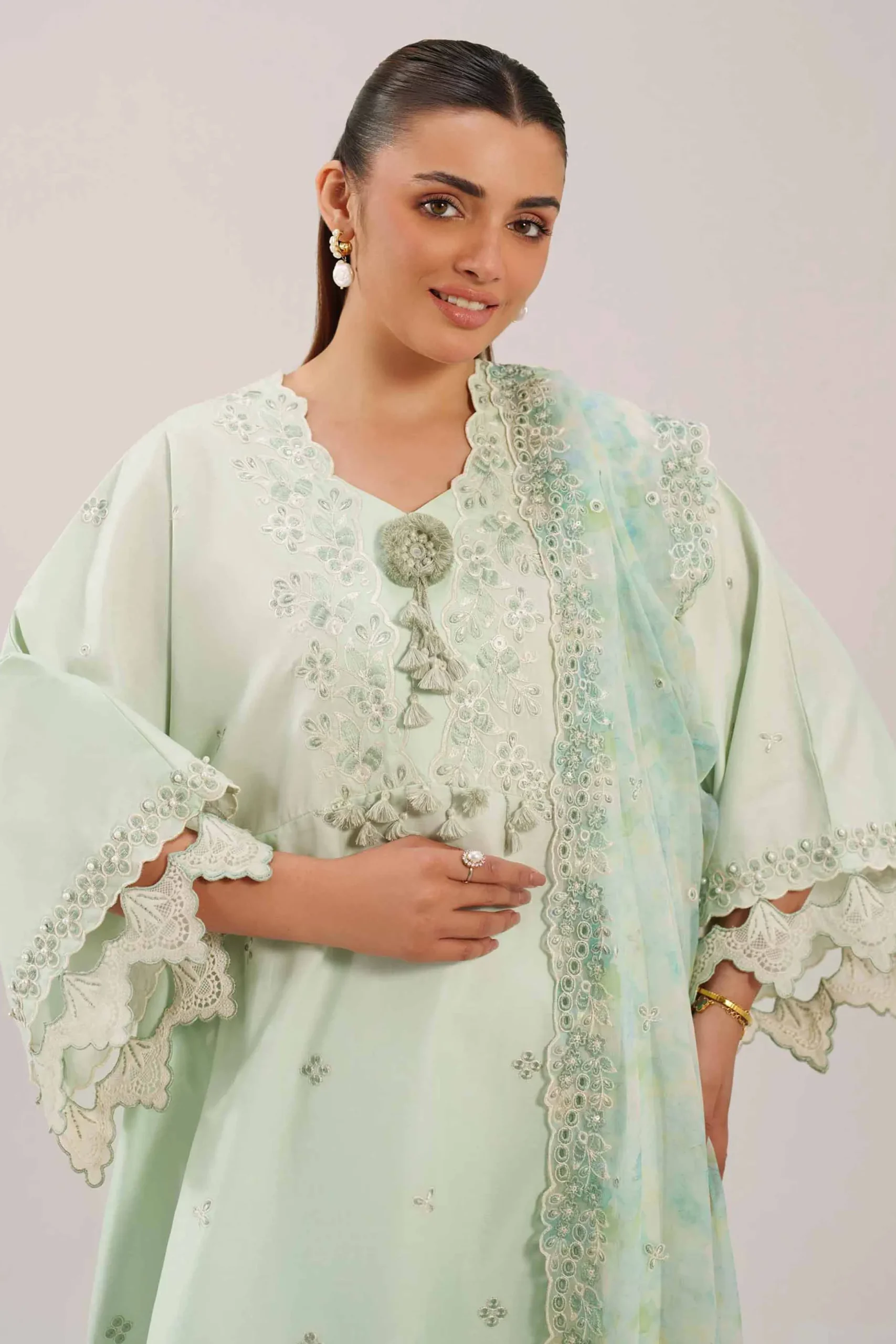 3 Piece - Digital Printed Embroidered Suit - 42601233