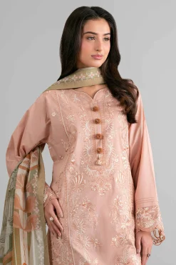 3 Piece - Digital Printed Embroidered Suit - 42601705